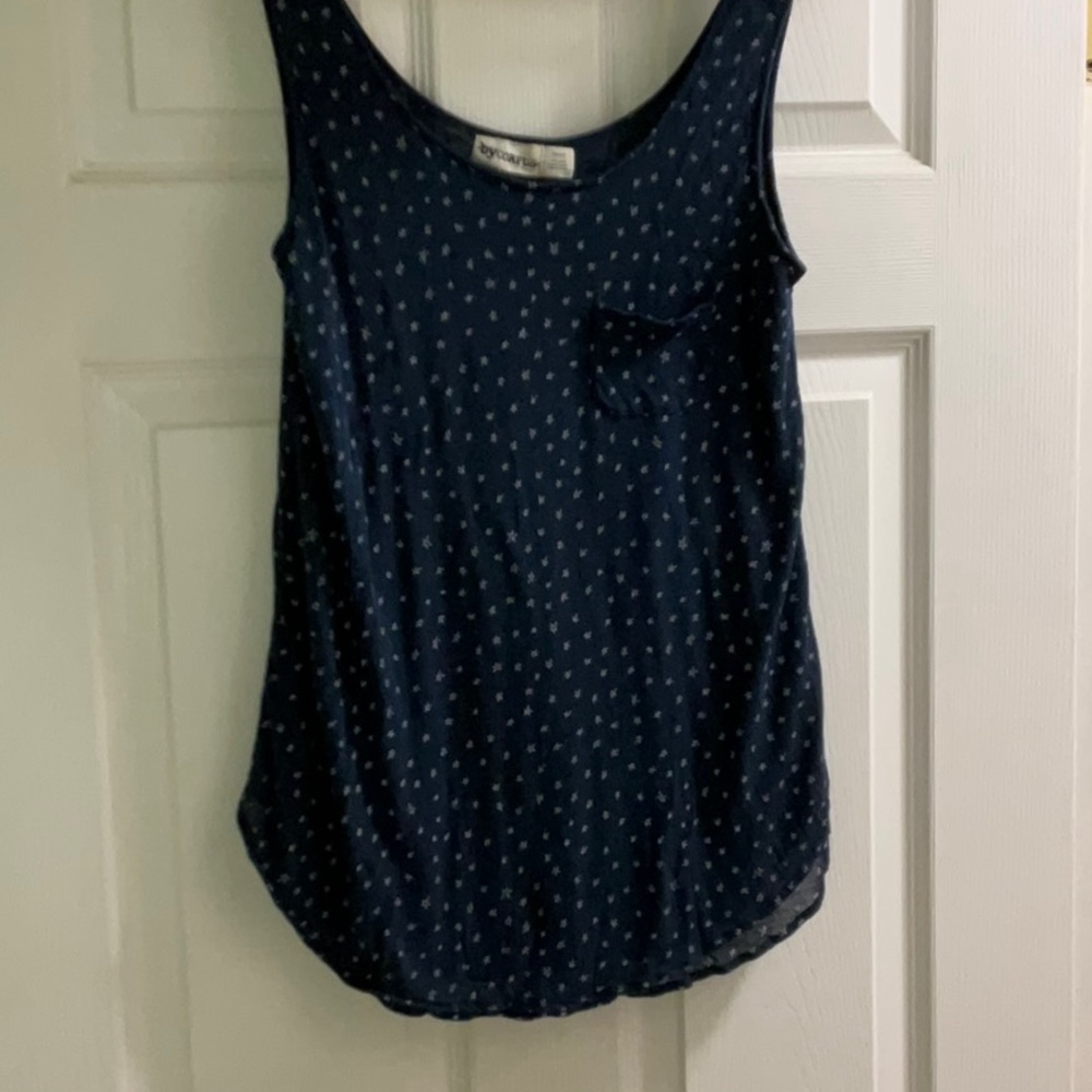 Blue & white stars sleeveless top by corpus